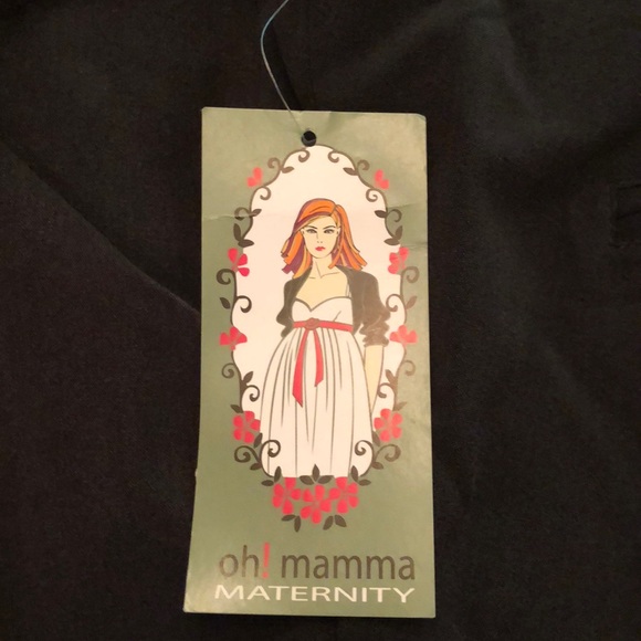 Oh! Mamma Maternity Dress Pants Size M, 8” Waistband, Stylish Dark Grey/Black - Picture 2 of 8